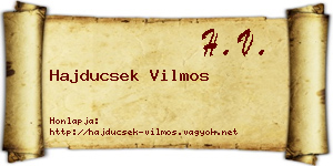 Hajducsek Vilmos névjegykártya